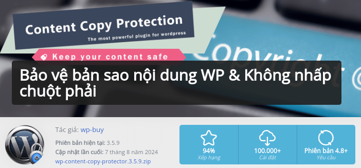 WordPress, plugin, 4 plugin bảo vệ nội dung WordPress